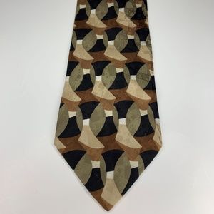 Ziggurat Geometric Silk tie